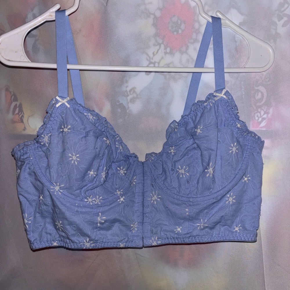 NWOT Blue Sweet Bloom Bustier